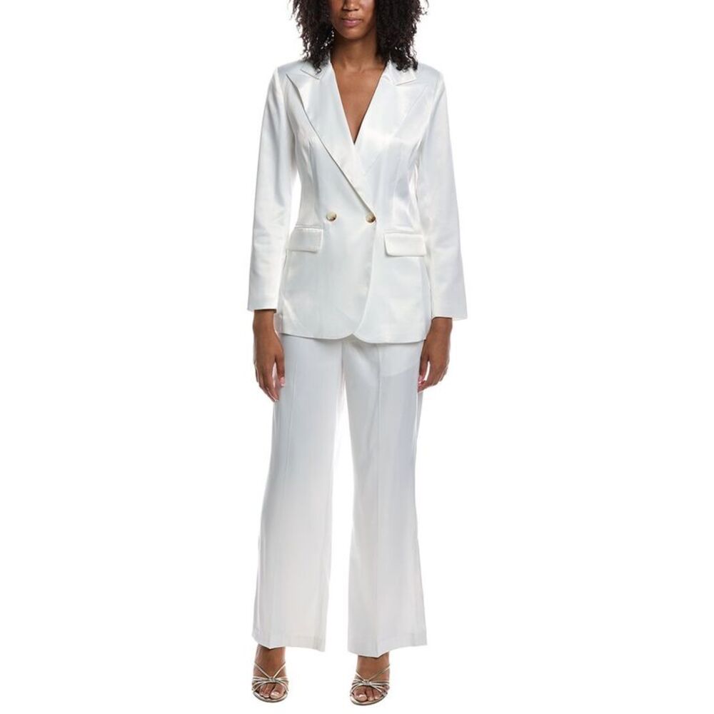 Pascale La Mode Womens  2Pc Suit, White